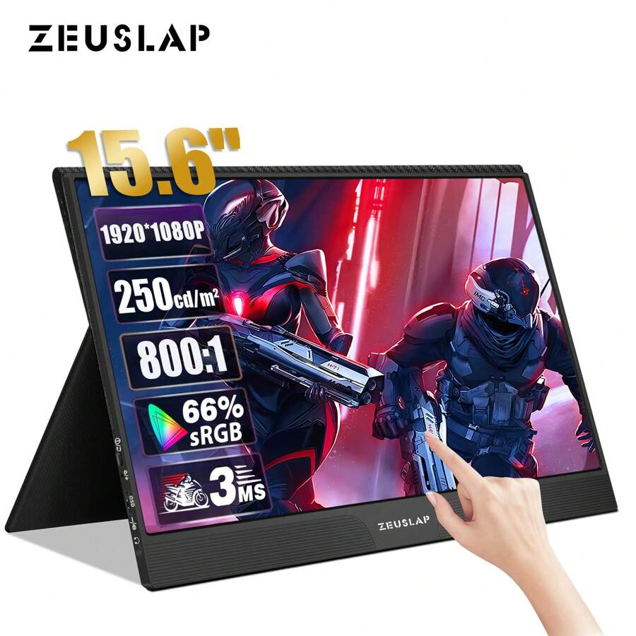 ZEUSLAP Z15ST 15.6Inch Touchscreen Portable Monitor, 1920x1080 60hz ...