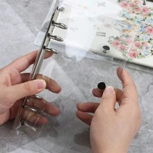 1 Miếng Creative Trong suốt PVC Giấy Loose Bìa đựng hồ sơ Quyển sổ Với Thiết kế Đối với Lập kế hoạch Và Viết nhật ký - Trong sáng - Xem 1