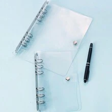1 Miếng Creative Trong suốt PVC Giấy Loose Bìa đựng hồ sơ Quyển sổ Với Thiết kế Đối với Lập kế hoạch Và Viết nhật ký - Trong sáng - Xem 4