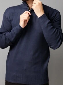 Men Sweaters - 藍色 - 查看 2