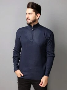 Men Sweaters - 藍色 - 查看 1