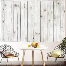 1Pc Vintage White Wood Backdrops For Photography, Polyester Wood Photo Backdrop, Wood Board Happy Birthday Banner Party Background Photo Studio Props, 99.06*149.86cm - Apricot - View 4