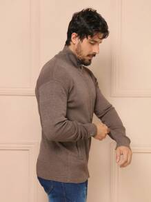 Men Sweaters - Rust Brown - View 5