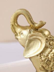 1 件幸运象家居装饰摆件，可爱摆件，家居客厅酒吧咖啡厅装饰摆件，房间装饰桌面展示摆件卧室装饰派对装饰品 - 金色 - 查看 5