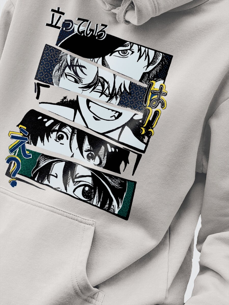 Men Hoodies - 灰色 - 查看 1