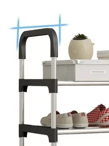Zapatero de tubo de aluminio 8 niveles estante multifunción acero inoxidable para zapatos gran capacidad organizador moderno zapatero resistente almacenaje vertical clóset dormitorio entrada pasillo fácil de armar diseño compacto ideal calzado deportivo botas sandalias multifuncional ahorro espacio mueble zapatera para hogar y oficina - Multicolor - Ver 8
