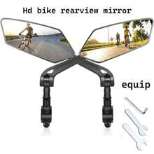 2 Espejos Retrovisores Para Bicicleta, Ajustables A 360 Grados, Adecuados Para Bicicletas, Bicicletas Eléctricas, Motocicletas - Multicolor - Ver 1