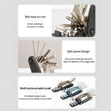 1pc Bicycle Repair Tool Set, Multi-Function Folding Bike Maintenance Tool Kit With Wrench