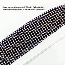 2件套白色汽车后视镜防雨眉水钻倒车镜防雨罩雨条后视镜装饰时尚