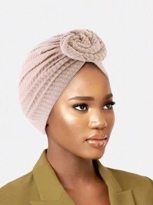 1 Miếng Quý cô Knotted Trái bóng Mũ lưỡi trai Quấn đầu Mũ , Thích hợp Đối với Mỗi ngày Sử dụng - màu đặc - Xem 4