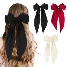 3 件优雅复古纯色发饰，带丝带飘带，适合日常佩戴、礼物、聚会、学校 - 彩色 - 查看 2