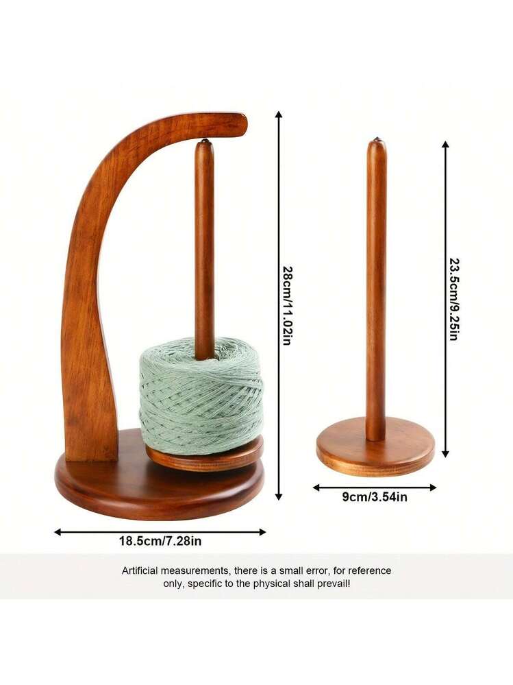 木製 糸巻き台 収納ラック 回転式 糸収納 オーガナイザー Diy 手芸用