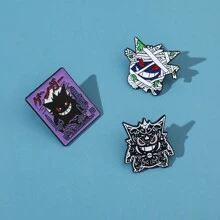 pocket monsters Túi 3 CÁI Người Nhật Bản Anime Hợp kim Trâm cài Vui Coa dây Hình dạng Nhân vật Trâm cài Kim loại Huy hiệu Của phụ nữ Cái túi Đồ trang trí Men răng Huy hiệu - 3 chiếc - Xem 6