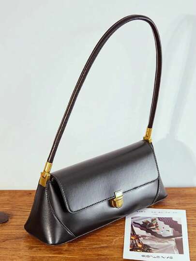 Fashionable Versatile Casual Daily Commute Gift Underarm Elegant Baguette Bag, For Outing & Date Valentine's Day