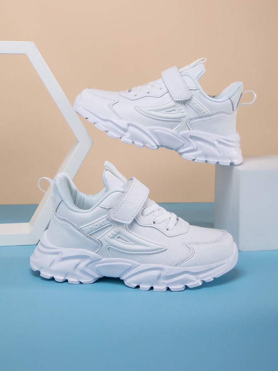 Zapatillas Deportivas Para Niños, Cómodas Y Livianas De Color Blanco, Nuevas Llegadas Para Niñas Pequeñas, Antideslizantes, Resistentes Al Agua Y Duraderas Para Correr Informalmente - Blanco - Ver 1