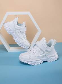 Zapatillas Deportivas Para Niños, Cómodas Y Livianas De Color Blanco, Nuevas Llegadas Para Niñas Pequeñas, Antideslizantes, Resistentes Al Agua Y Duraderas Para Correr Informalmente - Blanco - Ver 3