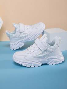 Zapatillas Deportivas Para Niños, Cómodas Y Livianas De Color Blanco, Nuevas Llegadas Para Niñas Pequeñas, Antideslizantes, Resistentes Al Agua Y Duraderas Para Correr Informalmente - Blanco - Ver 2