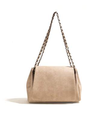 1 High-End Stylish Versatile Vintage High-Capacity Chain Cross-Body Bag For Women's Daily Commute