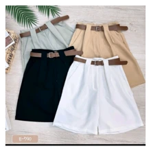 Women Shorts - 米色 - 查看 2