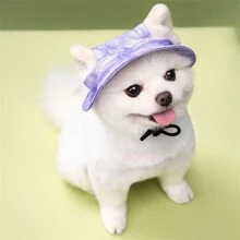 Cute Sun-Proof & Anti-Lost Ear-Hook Design Adjustable Pet Dog Hat, Multicolored, Princess Style - Multicolor - View 20