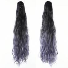 24 Pulgadas Cola De Caballo Con Garra, Extensiones De Cabello Ondulado Ombre Con Clip, Mechones De Fibra Sintética Resistente Al Calor Para Uso Diario De Mujeres - Degradado - Ver 5