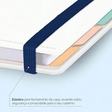 Caderno De Disco ISCOOL Prime Inteligente Grande 20 x 27,5 cm Butterfly Branco Rosa 80 Fls - Butterfly Branco Rosa - Visão 9
