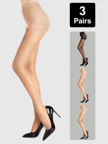 [3 cặp/bộ] Quần tất đen 10d tinh tế & mượt mà, quần bó nữ - Nhiều màu - Xem 1