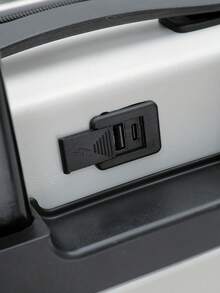 1 bộ vali kéo công sở 20/24 inch mở phía trước dành cho nam và nữ, vali ABS + PC Cabin nhẹ có bánh xe để đi du lịch, vali kéo bền sử dụng tại nhà cho chuyến đi đến trường học cho kỳ nghỉ cho kỳ nghỉ trăng mật cho kỳ nghỉ du học cho cặp học sinh cho trường học phụ kiện học tập đồ dùng học tập - trắng - Xem 8