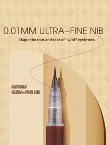 1 lápis de sobrancelha líquido à prova d\"água de longa duração à prova d\"água de maquiagem para iniciantes 0,01 mm ponta de pincel ultrafina e macia