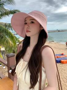 1 Miếng Không giới tính Mùa Xuân Mùa hè Mũ chống nắng Với Thêu , Tính hai mặt Mũ lưỡi trai , Thích hợp Đối với Sử dụng hàng ngày Và Các hoạt động ngoài trời - mũ rỗng - Xem 3