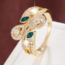 1 Miếng Hoa Lá hình Hình học Đối xứng Thiết kế Dát Thời trang Nhẫn Đối với Cô gái tuổi teen - Nhiều màu - Xem 38