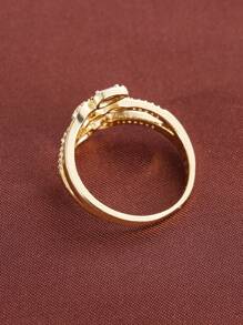 1只水滴形銅鑲立方氧化鋯戒指,適合青少女佩戴 - 彩色 - 查看 5