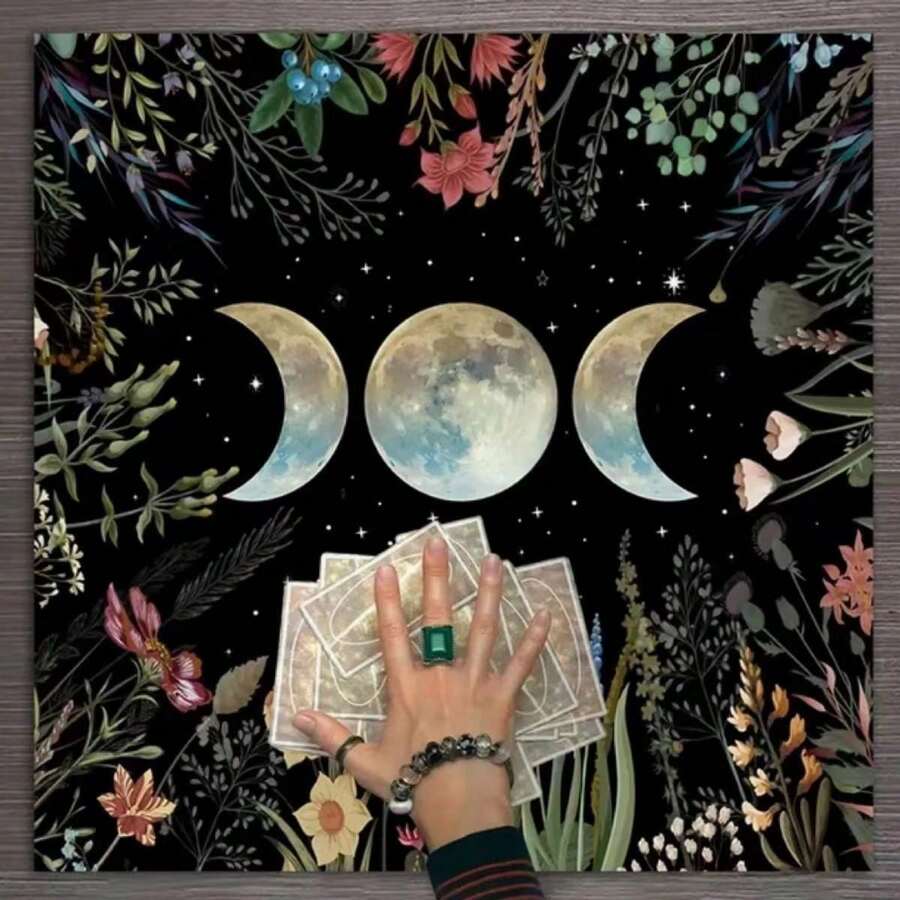 1pc 49*49cm Tablecloth, Card Game Tablecloth - Multicolor - View 1