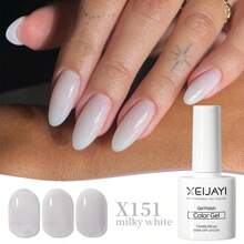 XEIJAYI XEIJAY 1pc 7.3ml Gel Nail Polish Ice Transparent Milk White Nail Polish Gel Popular For Winter Christmas Gift For Women Nails - White - View 3