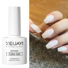 XEIJAYI XEIJAY 1pc 7.3ml Gel Nail Polish Ice Transparent Milk White Nail Polish Gel Popular For Winter Christmas Gift For Women - 白色 - 查看 3