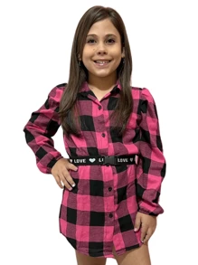 Young Girls Dresses - 玫紅色 - 查看 3