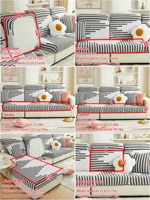 1 Miếng Bốn phổ cập Chenille Bọc đệm Ghế sô pha , Phong cách Mềm mại & Làn da thân thiện Đàn hồi Bọc ghế sofa , Chống xước Màu thuần Vải phủ Sofa Phù hợp Hình chữ L Sectional Sofa Và 1/2/3/4 Chỗ ngồi Sofa ( Riêng biệt ) - Màu xám đen - Xem 4
