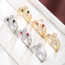 1 Miếng Hoa Lá hình Hình học Đối xứng Thiết kế Dát Thời trang Nhẫn Đối với Cô gái tuổi teen - Nhiều màu - Xem 9