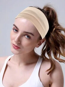 4pcs Women's Non-Slip & Sweat-Absorbent & Elastic & Wide & Soft Headband, Suitable For Yoga, Running, Fitness And Other Sports Hairstyles Casual Gym Turban Headband Sweatband, School Stuff, College, Headbands