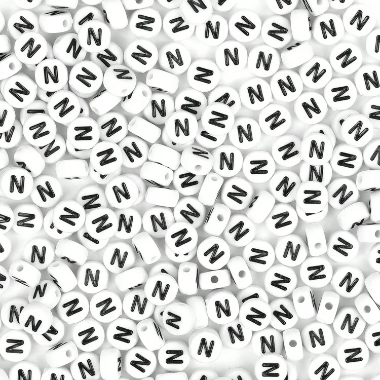 200pcs Letter Beads A-Z Heart Number Beads 4X7mm Alphabet Beads Acrylic Round Shape Loose Beads For Friendship Name Bracelets Necklaces Key Chains DIY Jewelry Making - Round - View 13