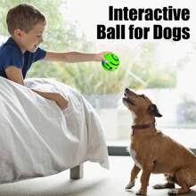 互動式狗玩具,滾動或搖動時發出有趣的笑聲,寵物最懂 - 綠色 - 查看 4