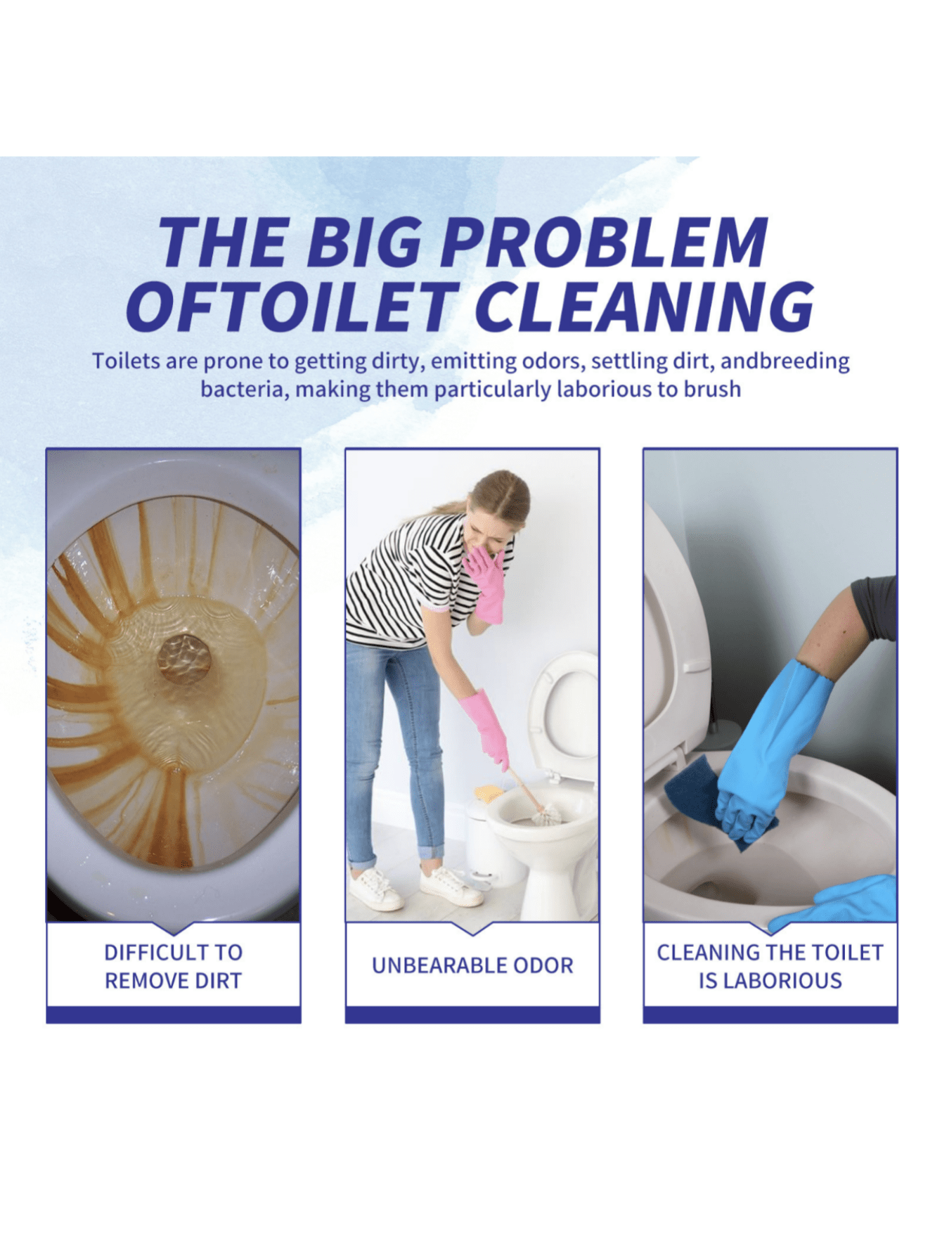 Jaysuing Toilet Cleaner Strong Cleaning Effect On Toilet Stains And