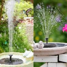 1入組太陽能鳥澡泉，具有多重噴頭，花園鳥澡泉水泵，可供鳥類沐浴，花園裝飾，風景噴泉，適用於庭院、公園之用的池塘浴缸 - 黑色 - 查看 7