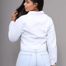 Women Jackets - 白色經典酒吧 - 查看 2