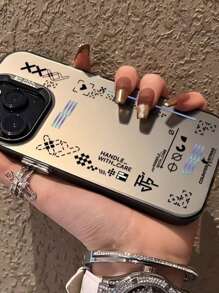 1入組科技印花防震亞克力手機殼,適用於iphone 15plus, 14promax - 彩色 - 查看 1