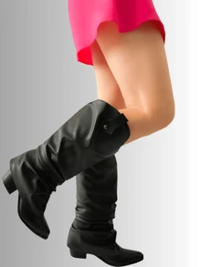 Bota 2 en 1 cowboy de cubierta desmontable para mujer - Negro - Ver 3