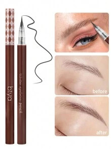 1 lápis de sobrancelha líquido à prova d\"água de longa duração à prova d\"água de maquiagem para iniciantes 0,01 mm ponta de pincel ultrafina e macia