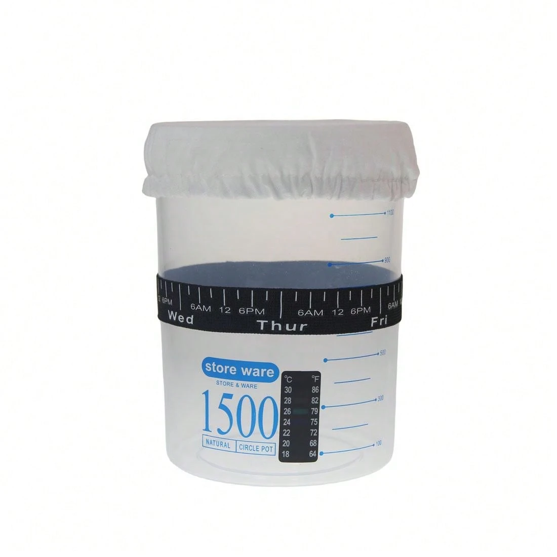 Kit Completo Per Lievito Madre - 12 Pezzi Con Barattolo Vetro 1500ml, Accessori Panificazione