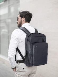 Bluelander Waterproof Anti-Theft Backpack, USB Charging, Smart Pockets. - Black - View 3
