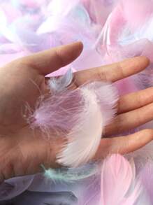 200 piezas/juego, Plumas de colores - Perfecto para manualidades DIY, bodas, cumpleaños y fiestas - Pequeño regalo creativo y accesorio de decoración de fiestas - Multicolor - Ver 5